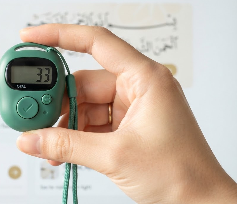Digital Tasbih Counter — Finger-worn LCD dhikr counter